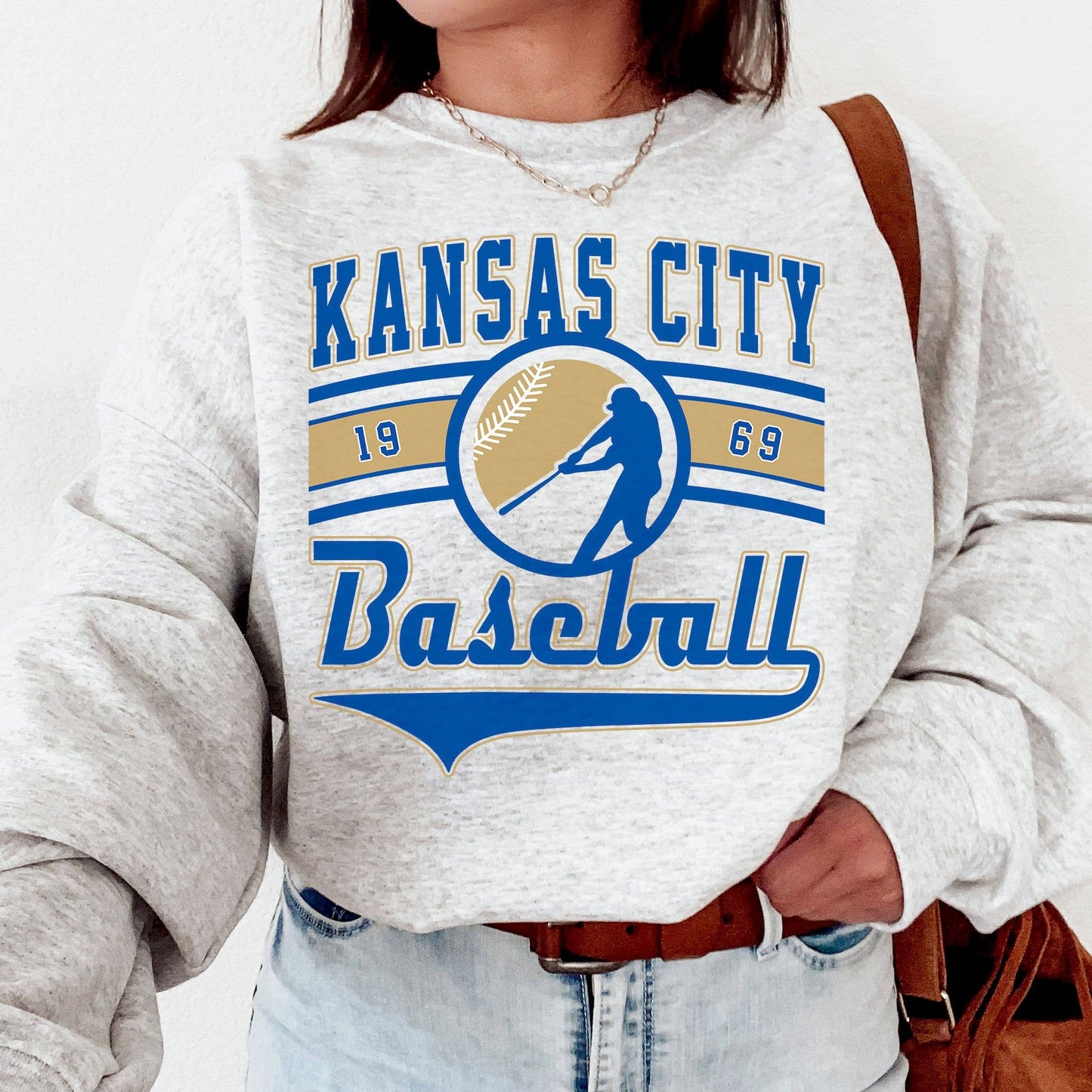 Vintage Kc Royals Est 1969 Baseball Crewneck Sweatshirt