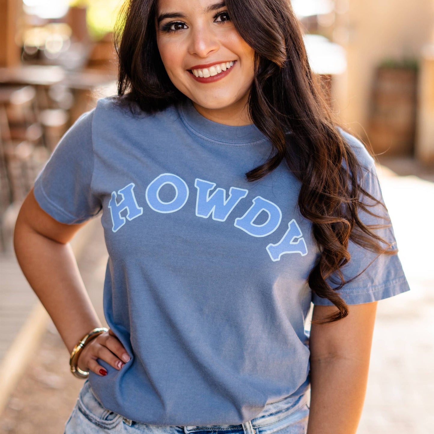 Graphic Text Tee Western Inspired Saying Shirt, Howdy Shirt