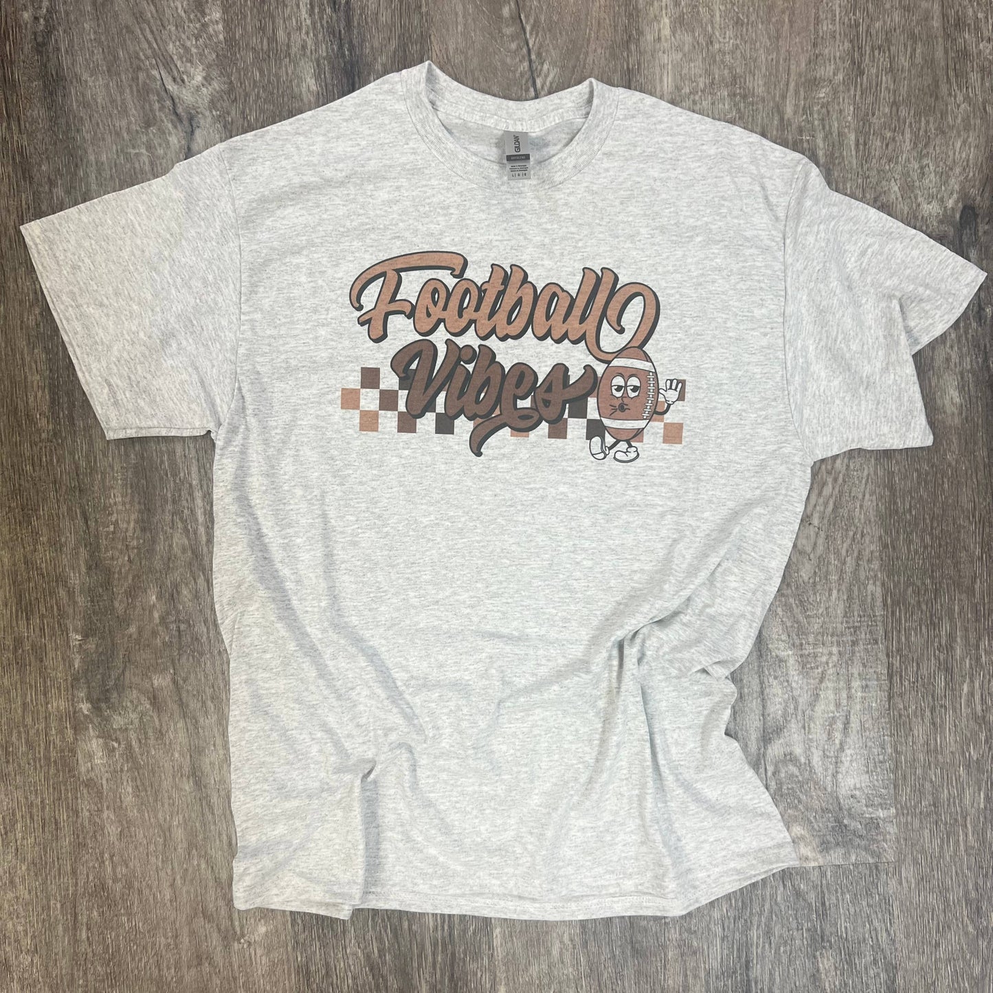 Football Vibes On Ash Gray Tee