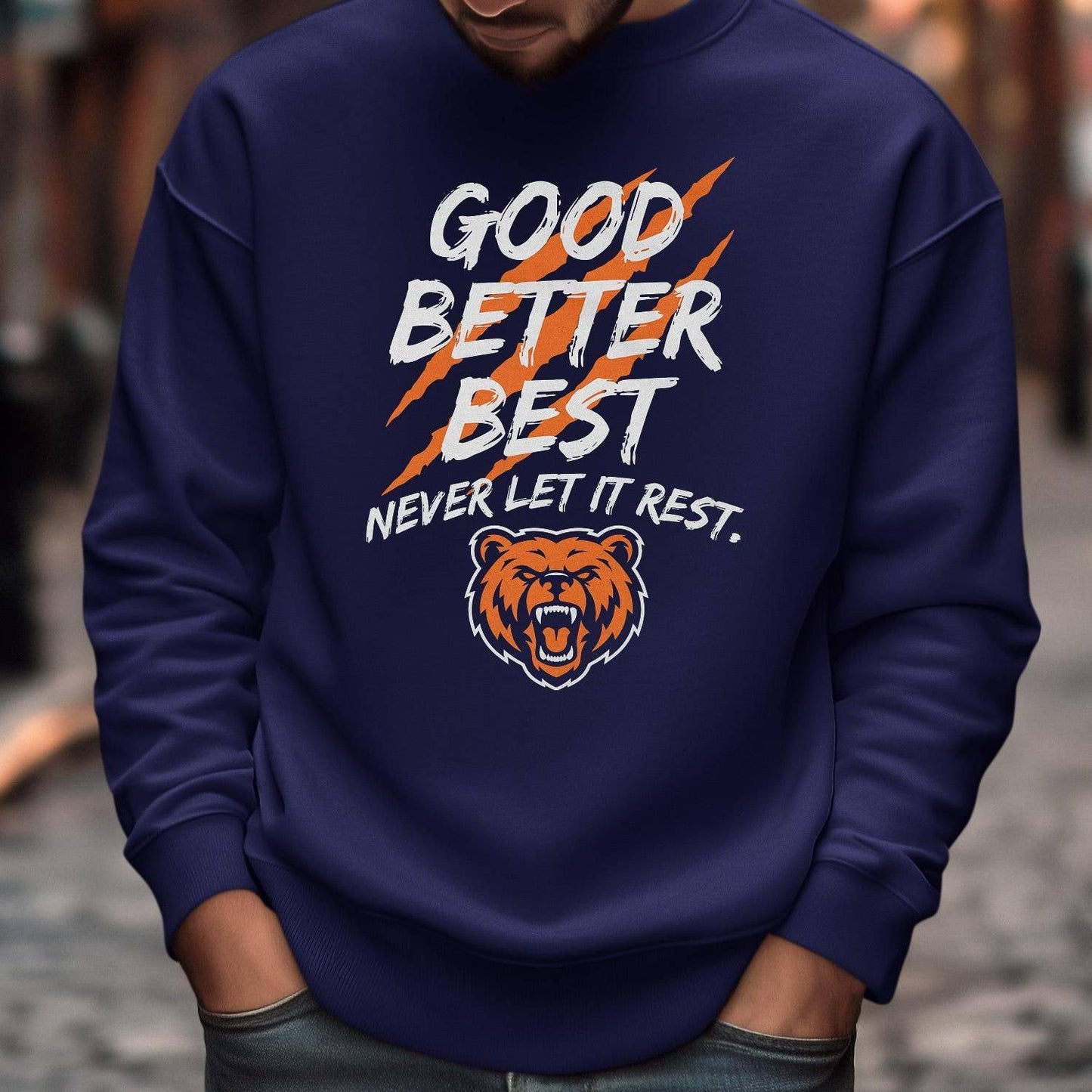 Chi-Cago Fans Bear Claw Motivational Graphic Tee
