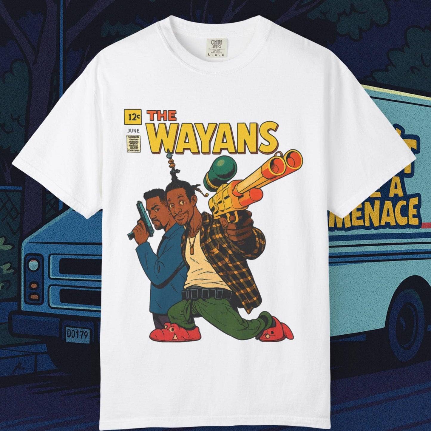 Wayans Retro Comic Book Style Funny 90S Parody Tee