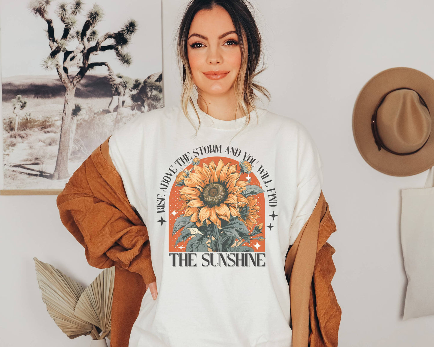 Rise Above the Storm Sunflower Graphic Tee