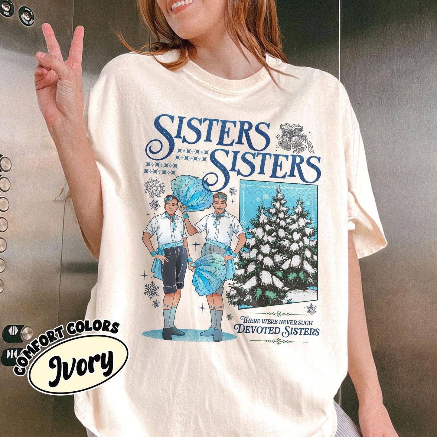 Haynes Sisters White Christmas Shirt Bing Crosby Xmas Gift