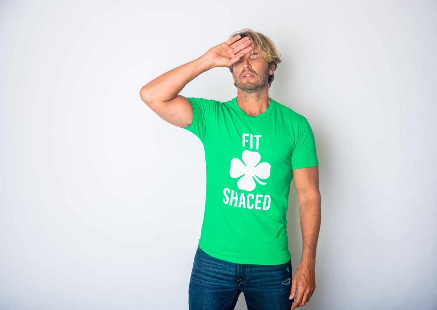 Fit Shaced Mens Funny Saint Patricks Day T Shirt Saint
