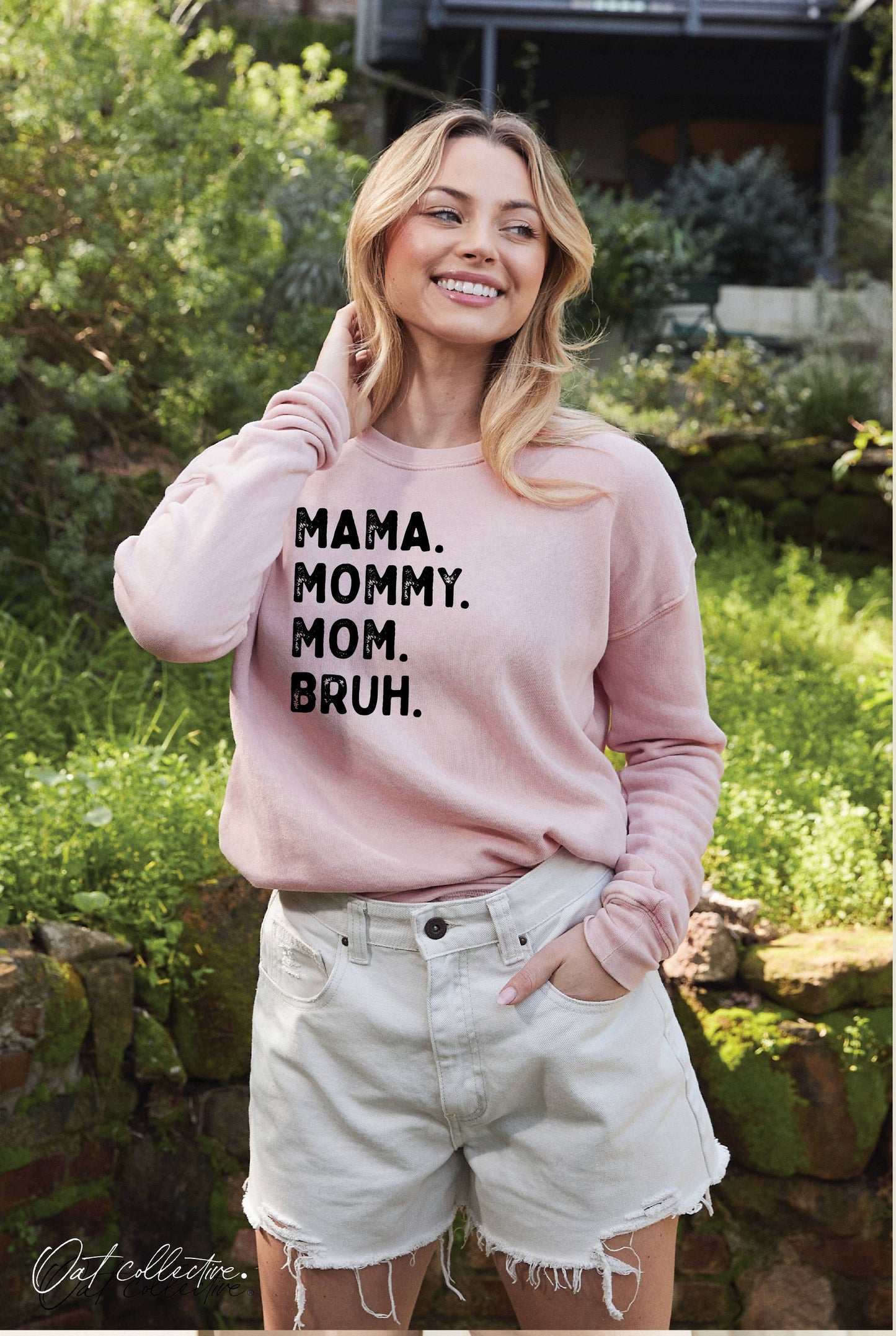 Mama Mommy Mom Bruh Mineral Graphic Sweatshirt