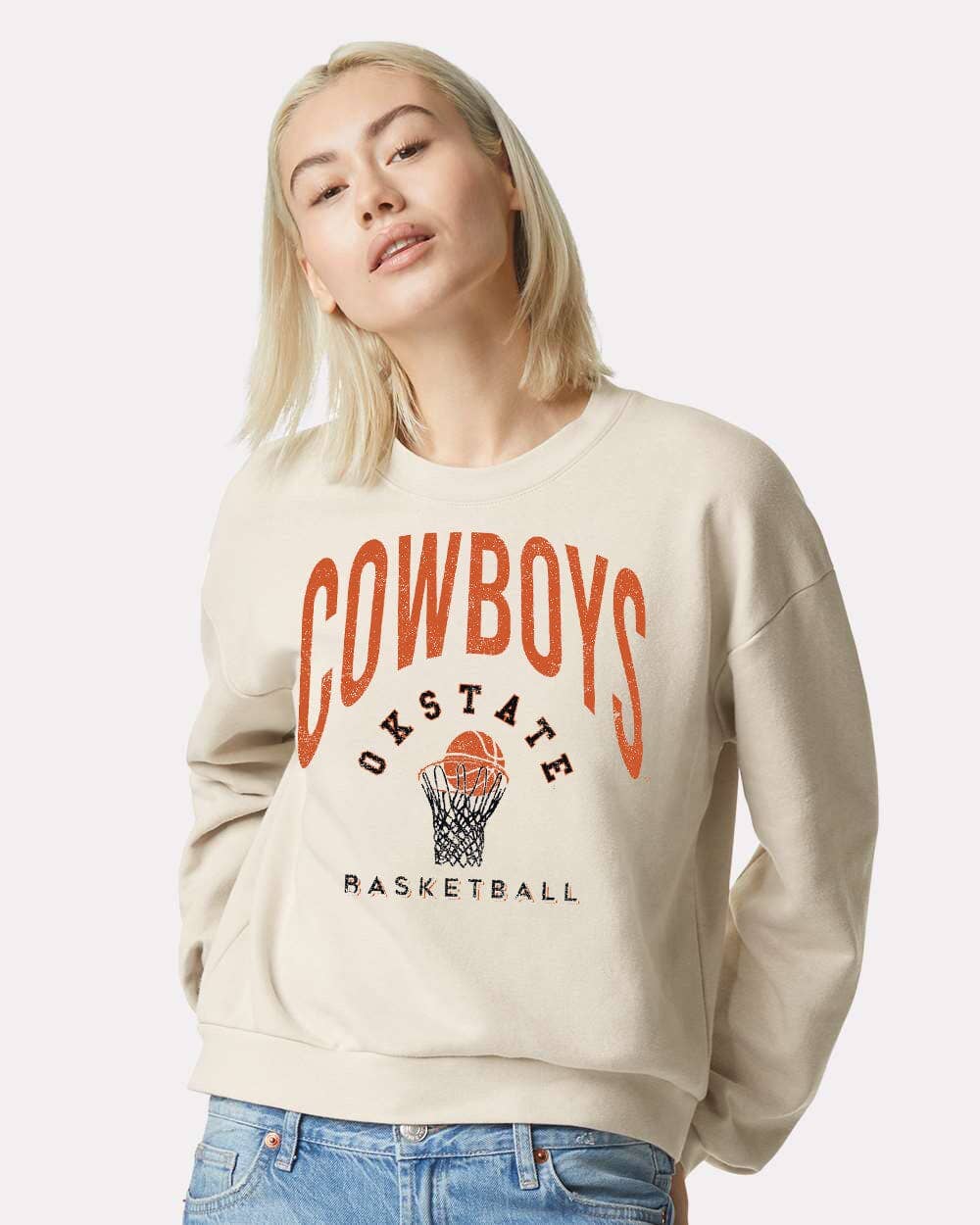 Osu Cowboys Basketball Athletics Fleece Raglan Sweatshirt