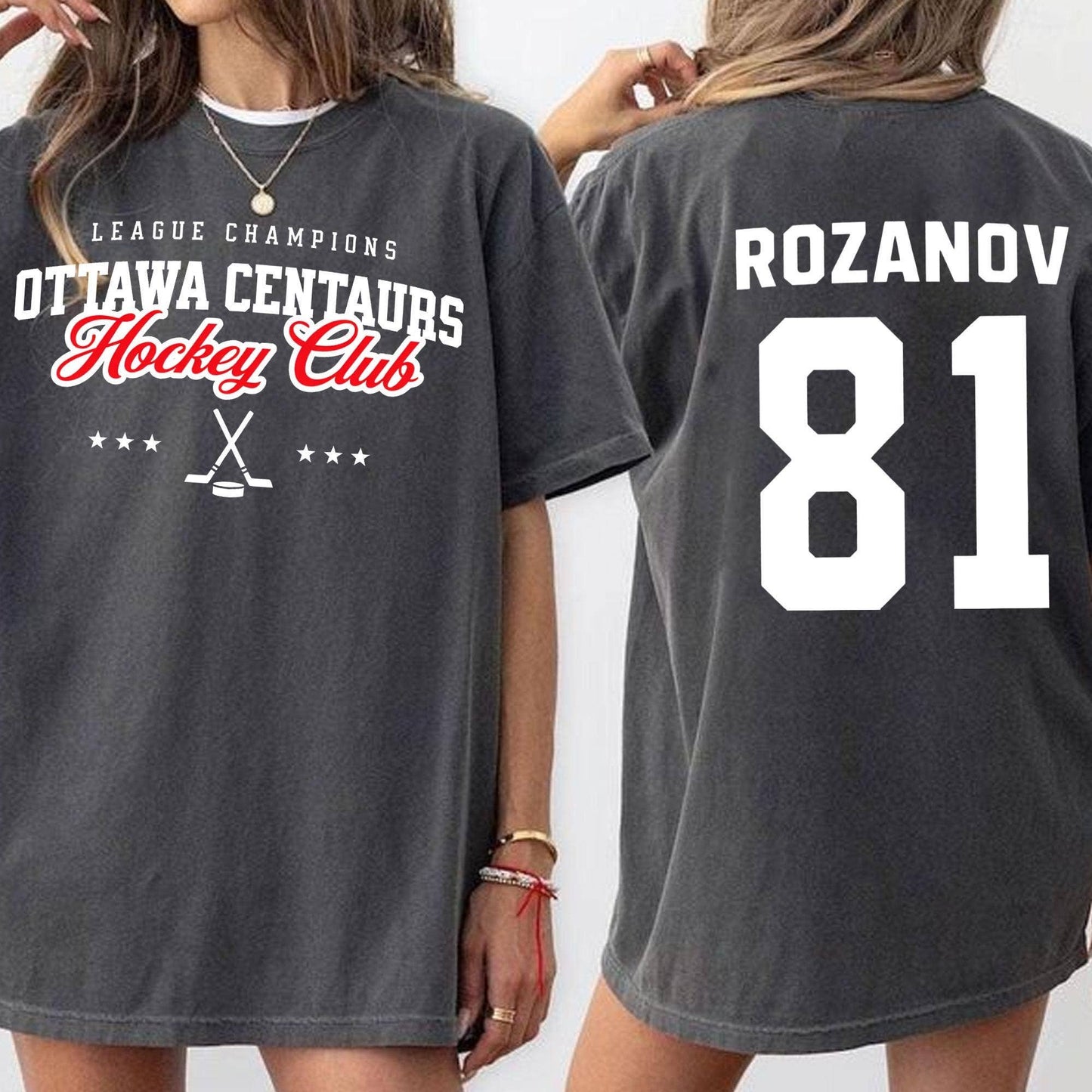 Rozanov Centaurs Hockey Tee - Heated Rivalry Couple