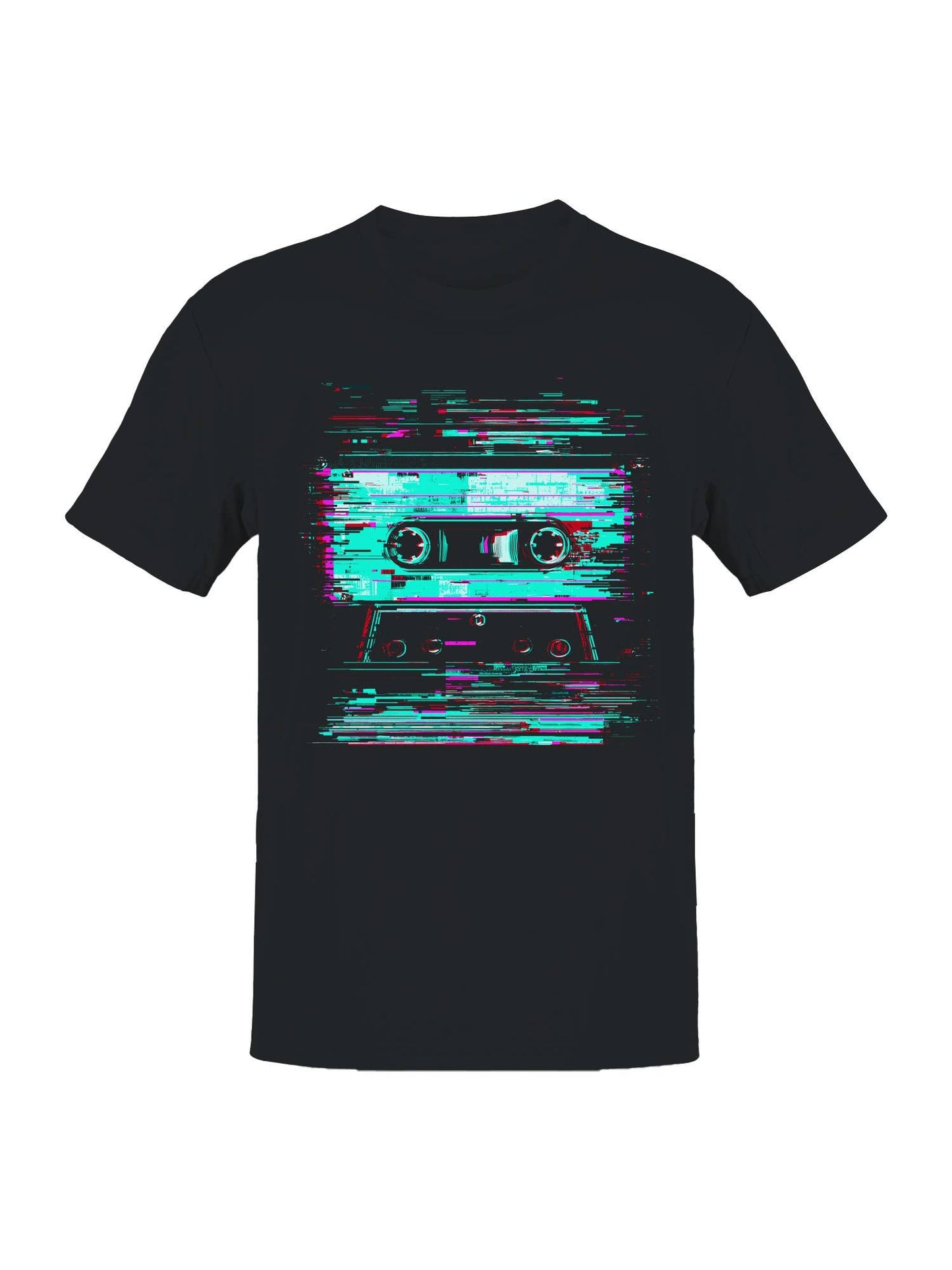 Retro Glitch Art Cassette Vibes Men's T-Shirt