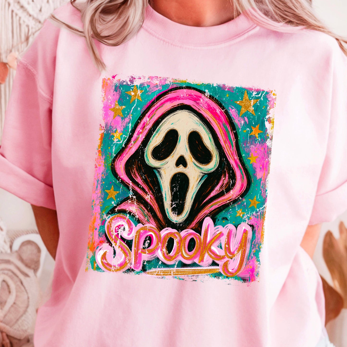 Spooky Ghost Halloween 2025 Women’S Graphic Tee | Gildan