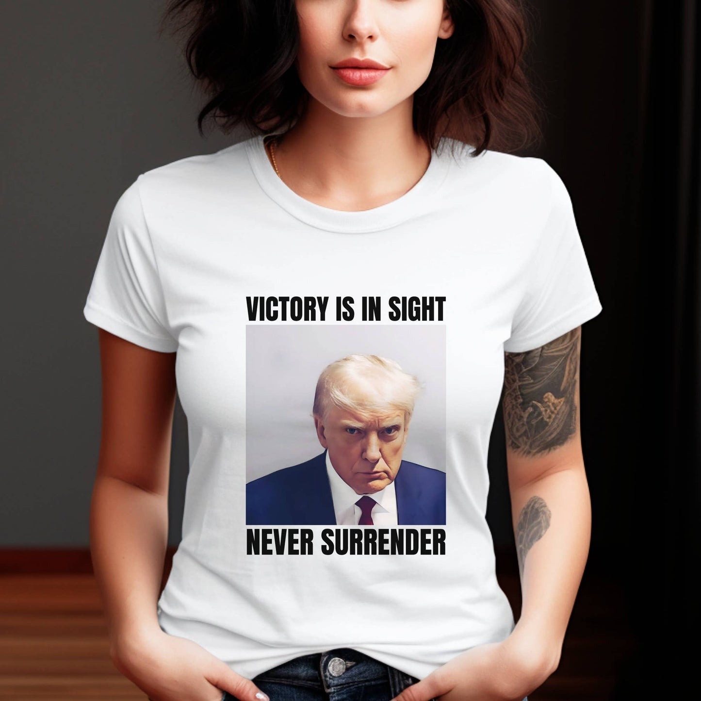 Donald Trump Never Surrender Tee - Trump 47 Maga 2024 Icon