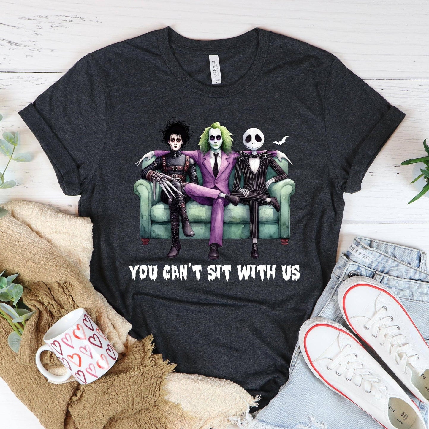 You Can't Sit with Us Halloween Horror Movie Tee