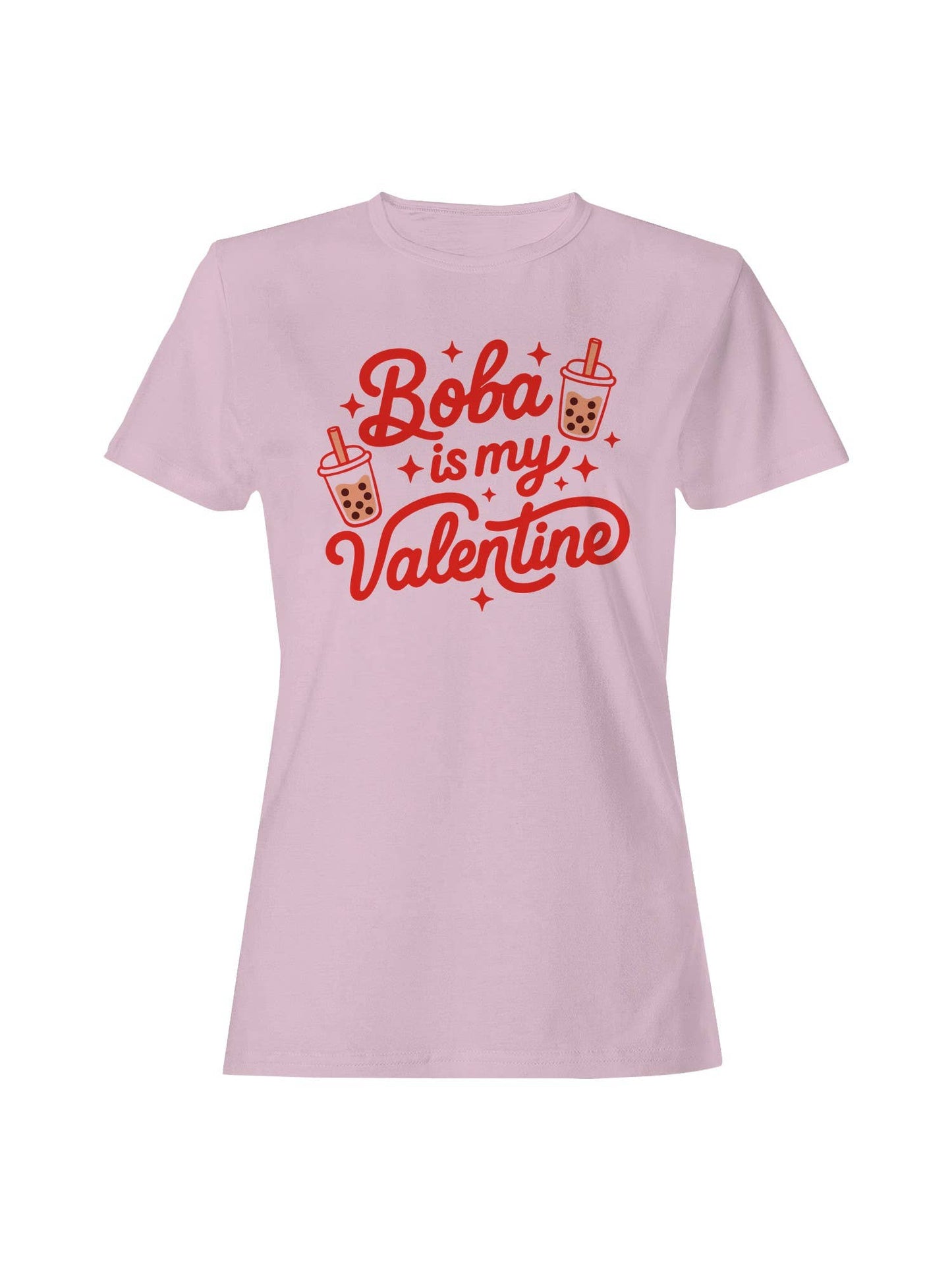 Boba Is My Valentine Design Women's T-Shirt
