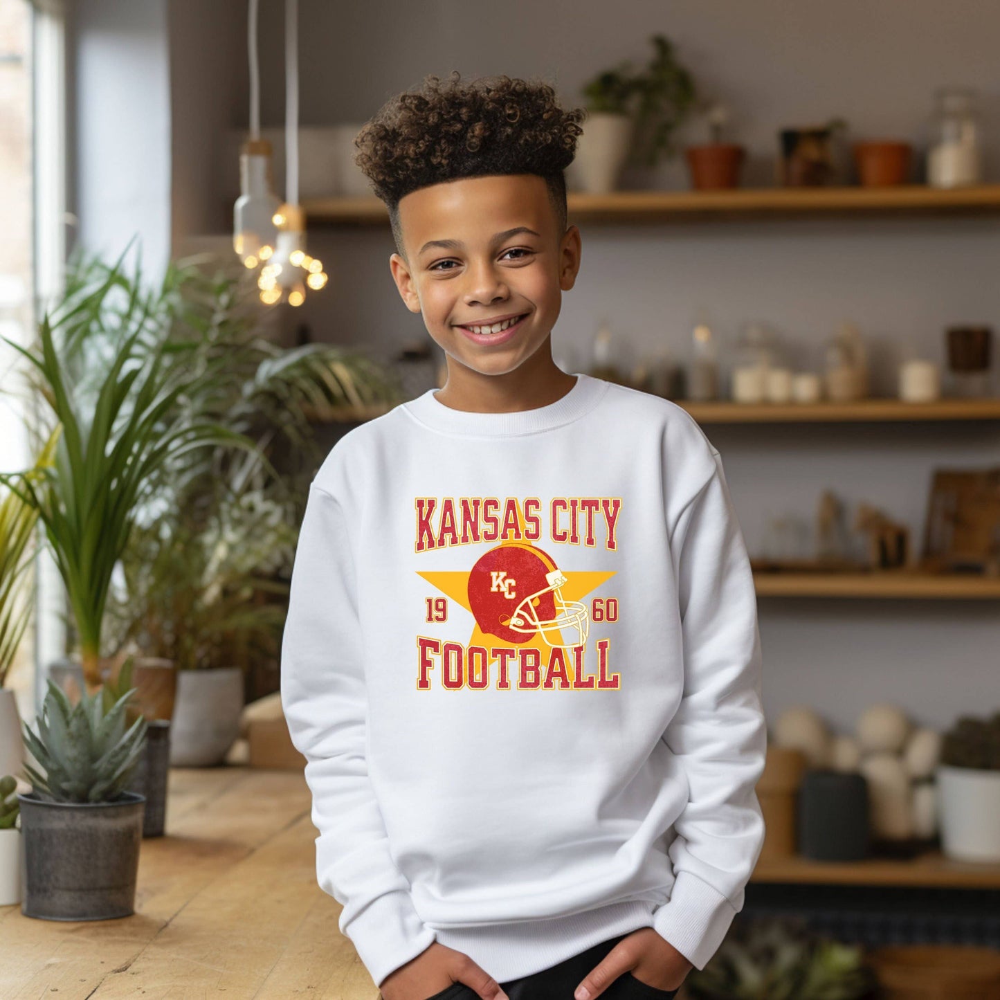Kansas City 1960 Vintage Football Long Sleeve Sweatshirt For