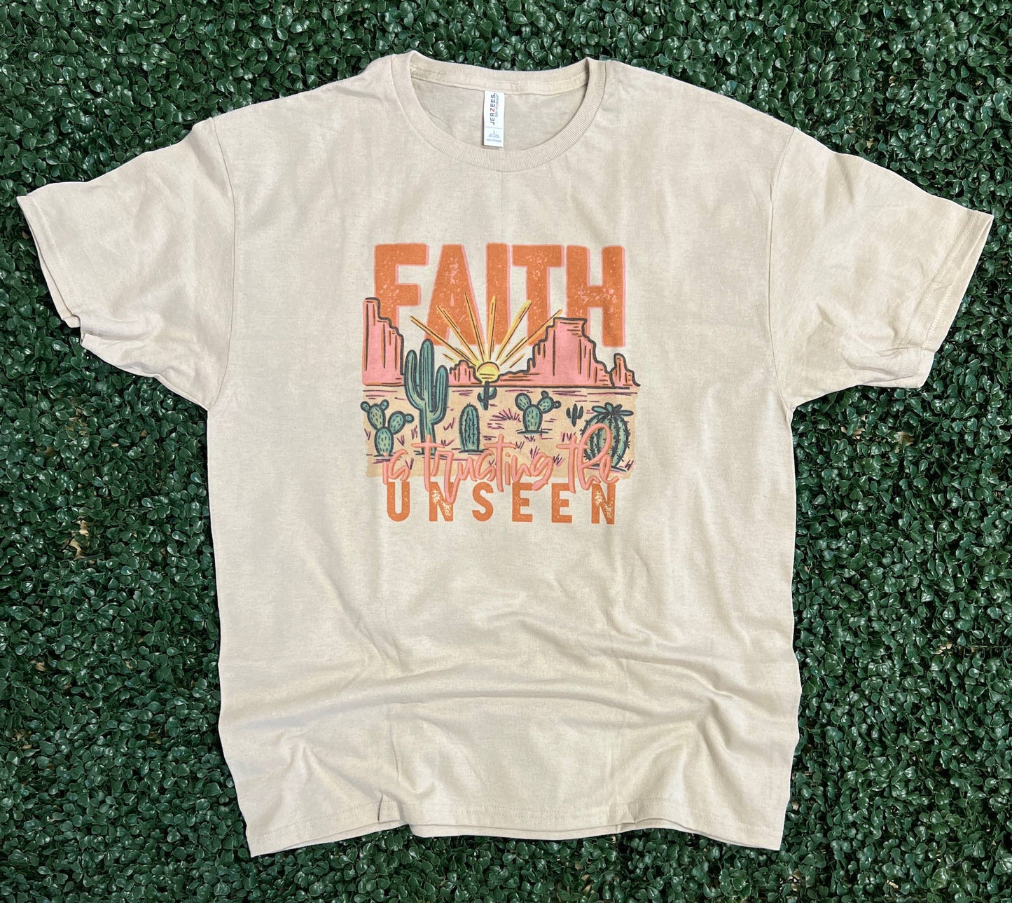 Faith Is Trusting the Unseen On Sand Tee