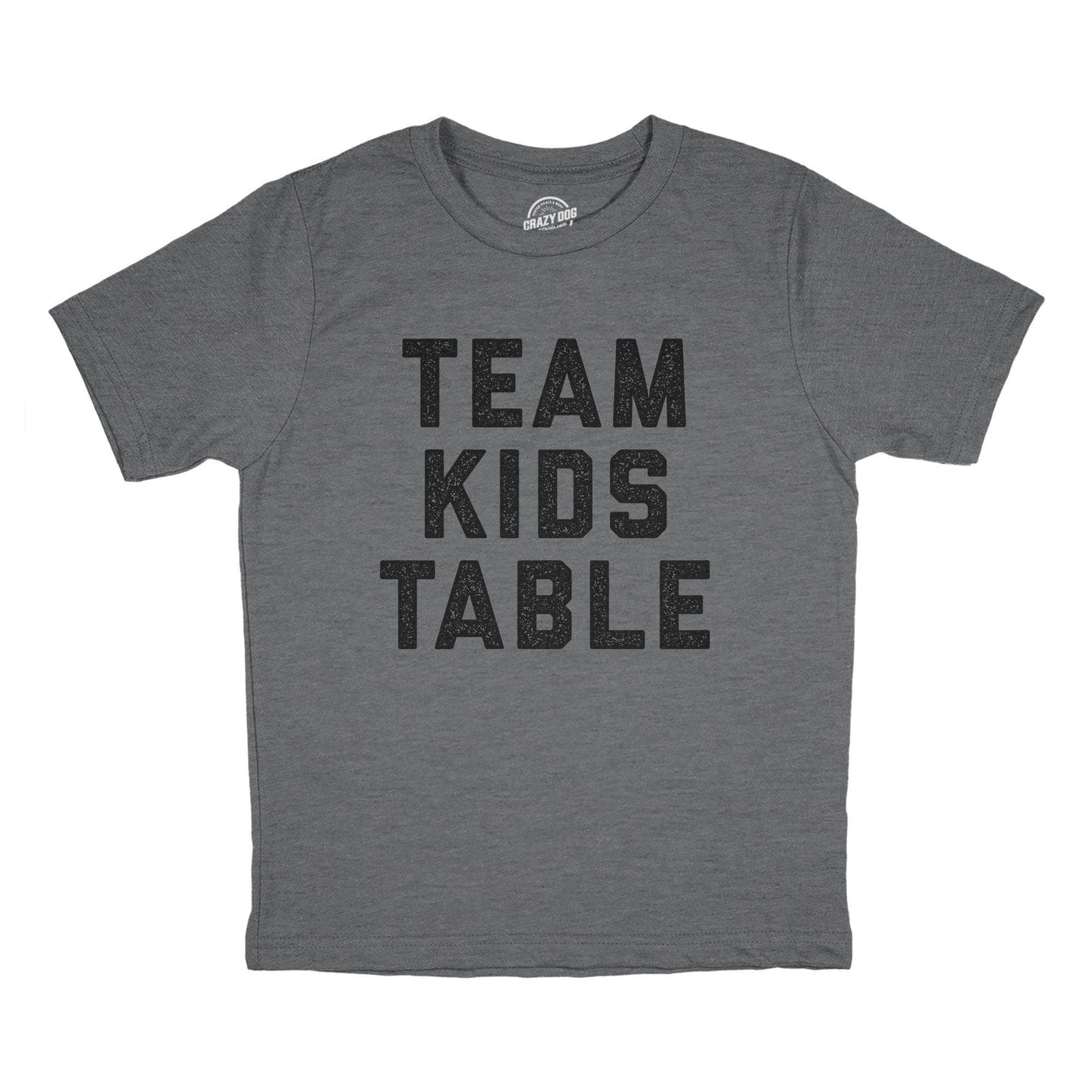 Team Kids Table Youth Tshirt Thanksgiving Graphic Tee Kids