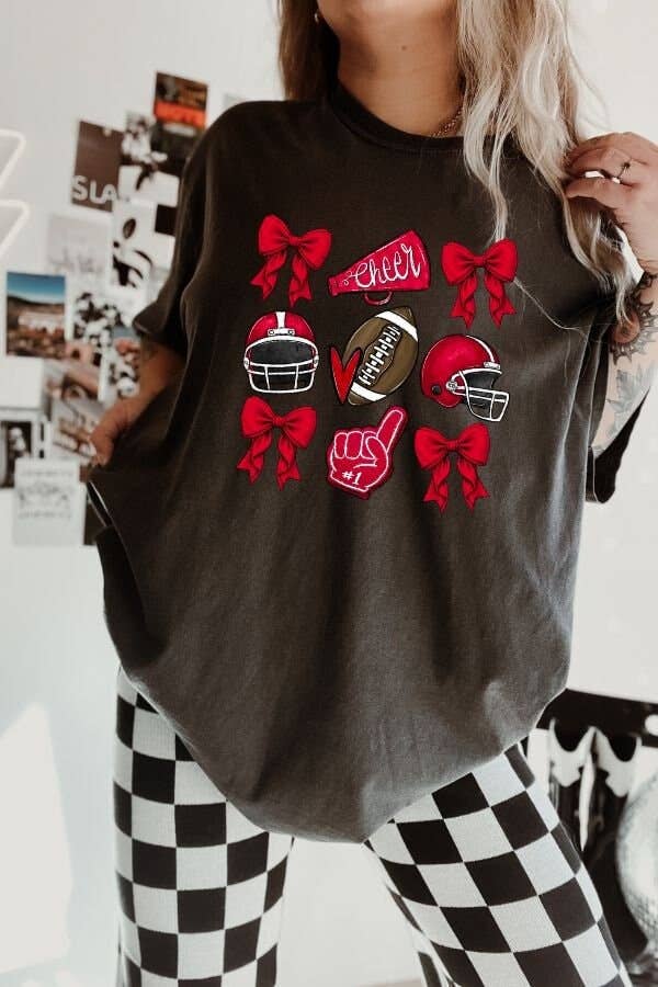 Coquette Game Day Tee – Football Mom Spirit School Shirt