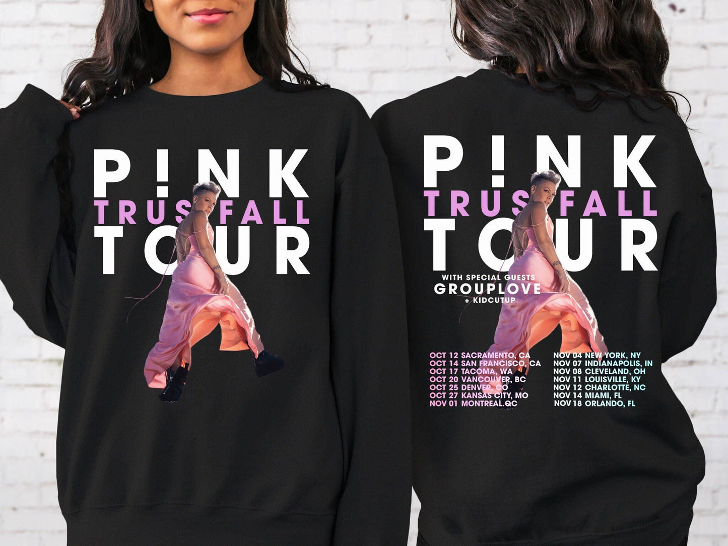P!Nk Trustfall Tour with Special Guests Graphic Sweatshirt