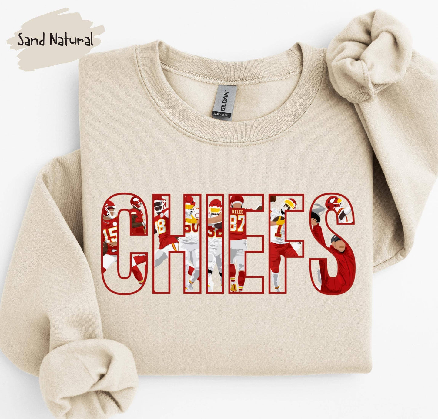 Kansas City Chiefs Retro Style Football Sweatshirt
