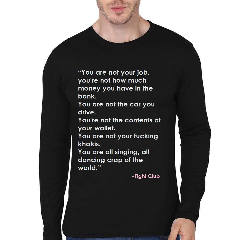 Fight Club Black Full Sleeve T-Shirt