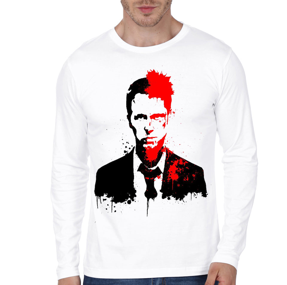 Fight Club White Full Sleeve Tee