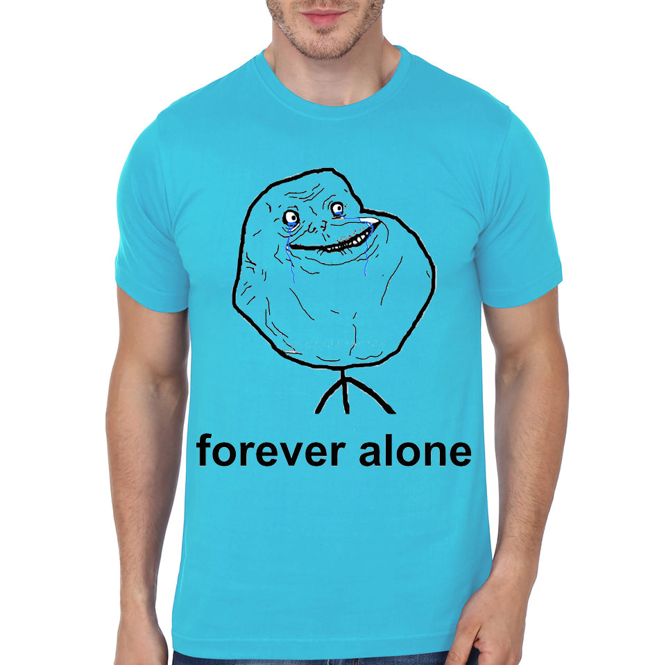 Forever Alone Light Blue Full Sleeve Tee