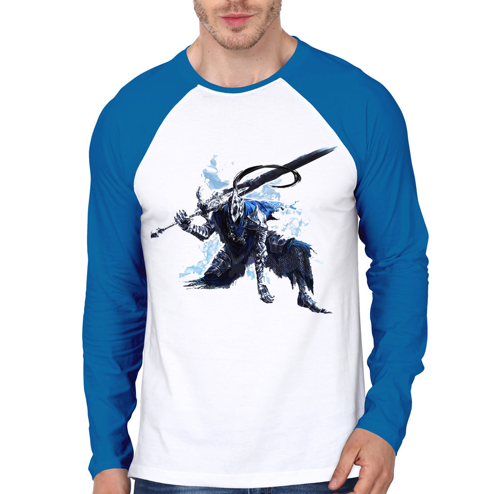 Assassins Creed White & Royal Blue Raglan Tee