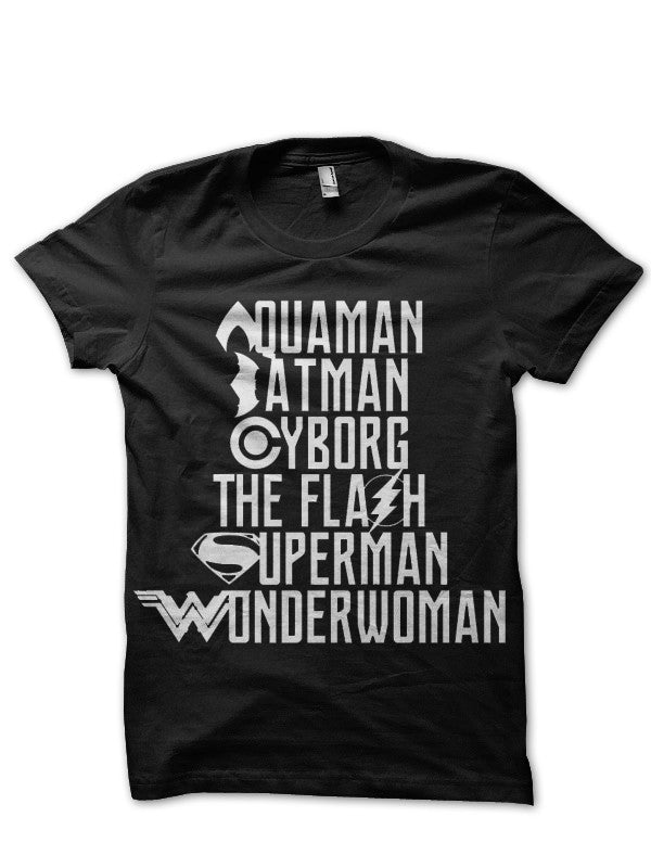 Full Justice League Black T-Shirt