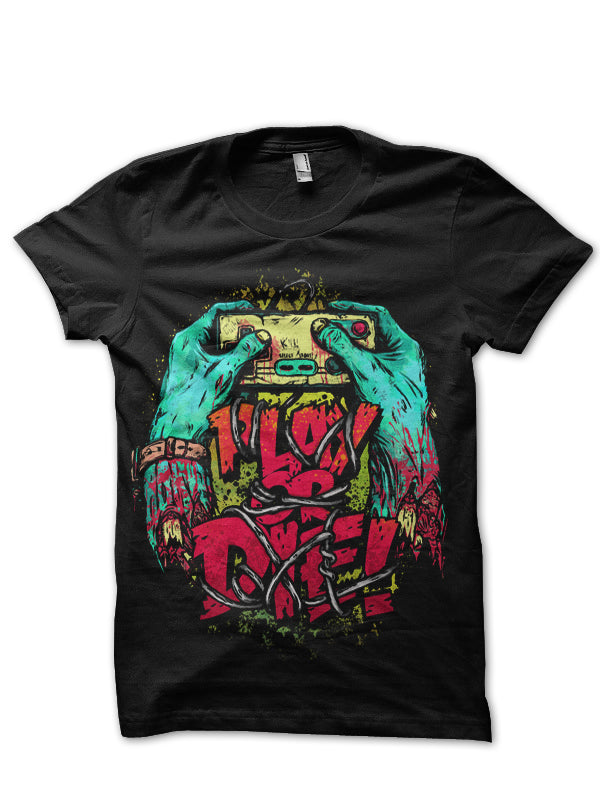 Play Or Die Gamer Black T-Shirt