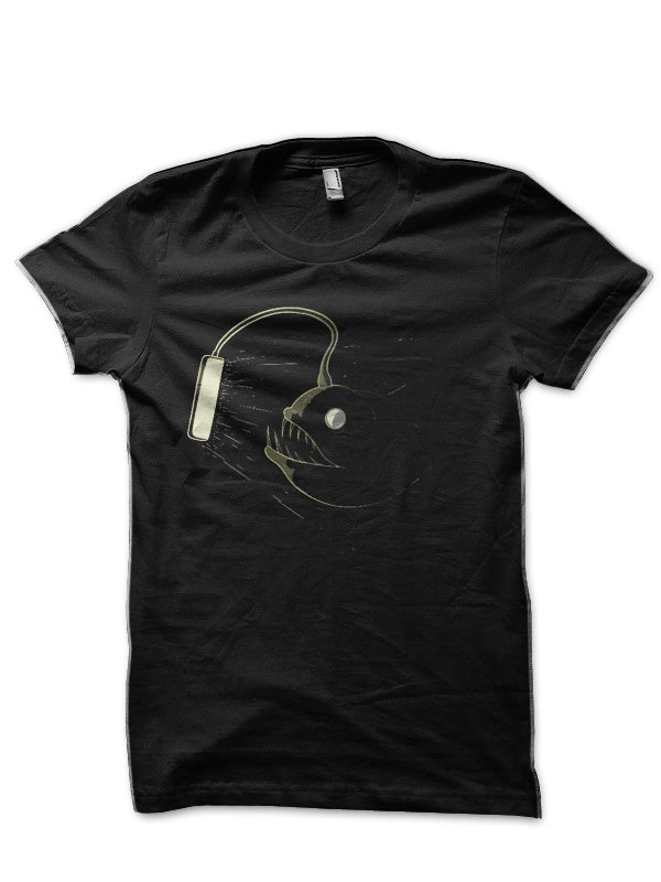 A glow In The Dark – Deep Sea Fish Black T-Shirt