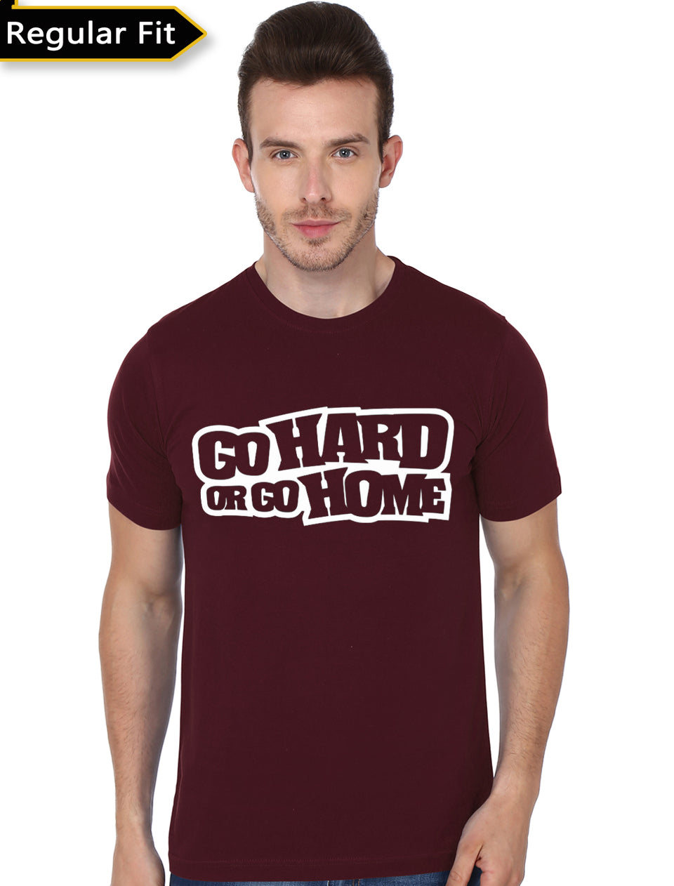 Go Hard Or Go Home Maroon Tee