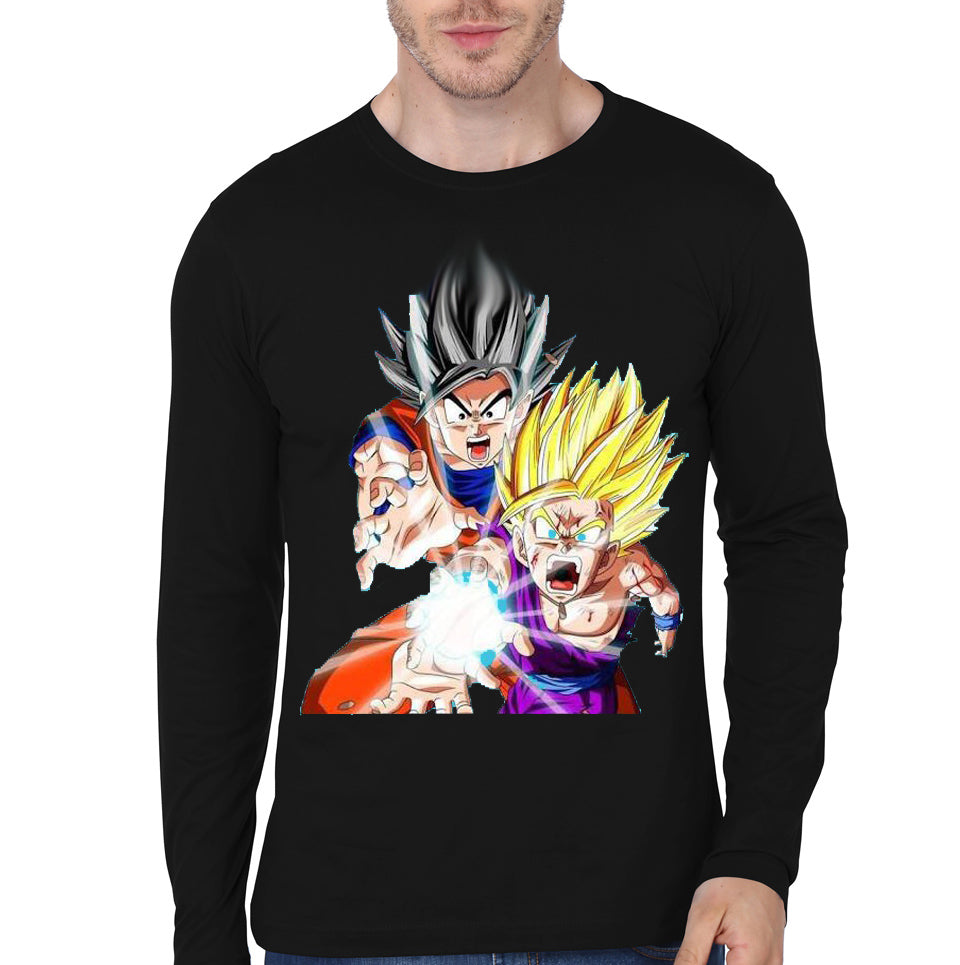 Goku And Gohan Light Blue Full Sleeve T-Shirt