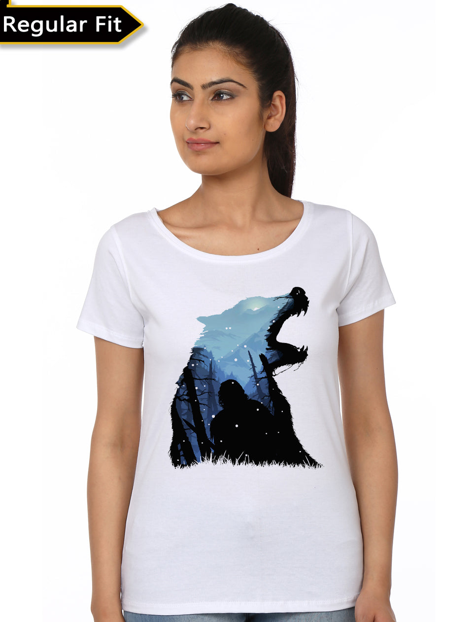 Jon Snow – King of The North White Girls T-Shirt