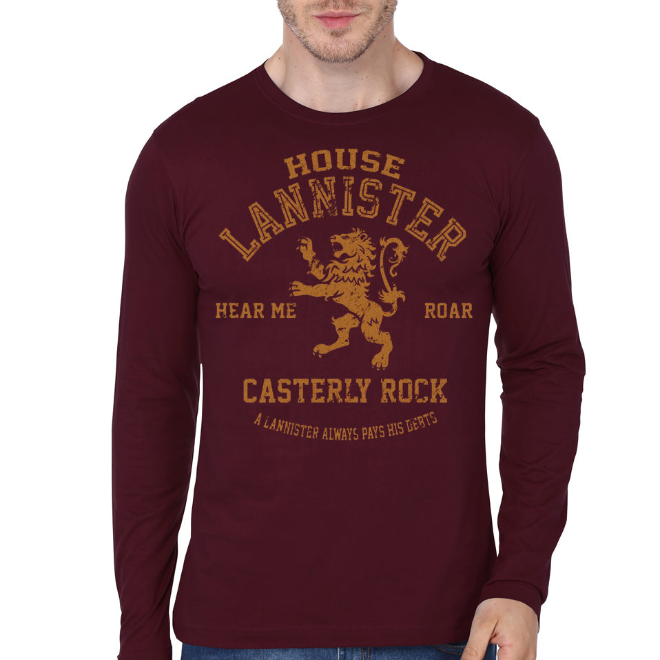 House Lannister Maroon Full Sleeve Tee