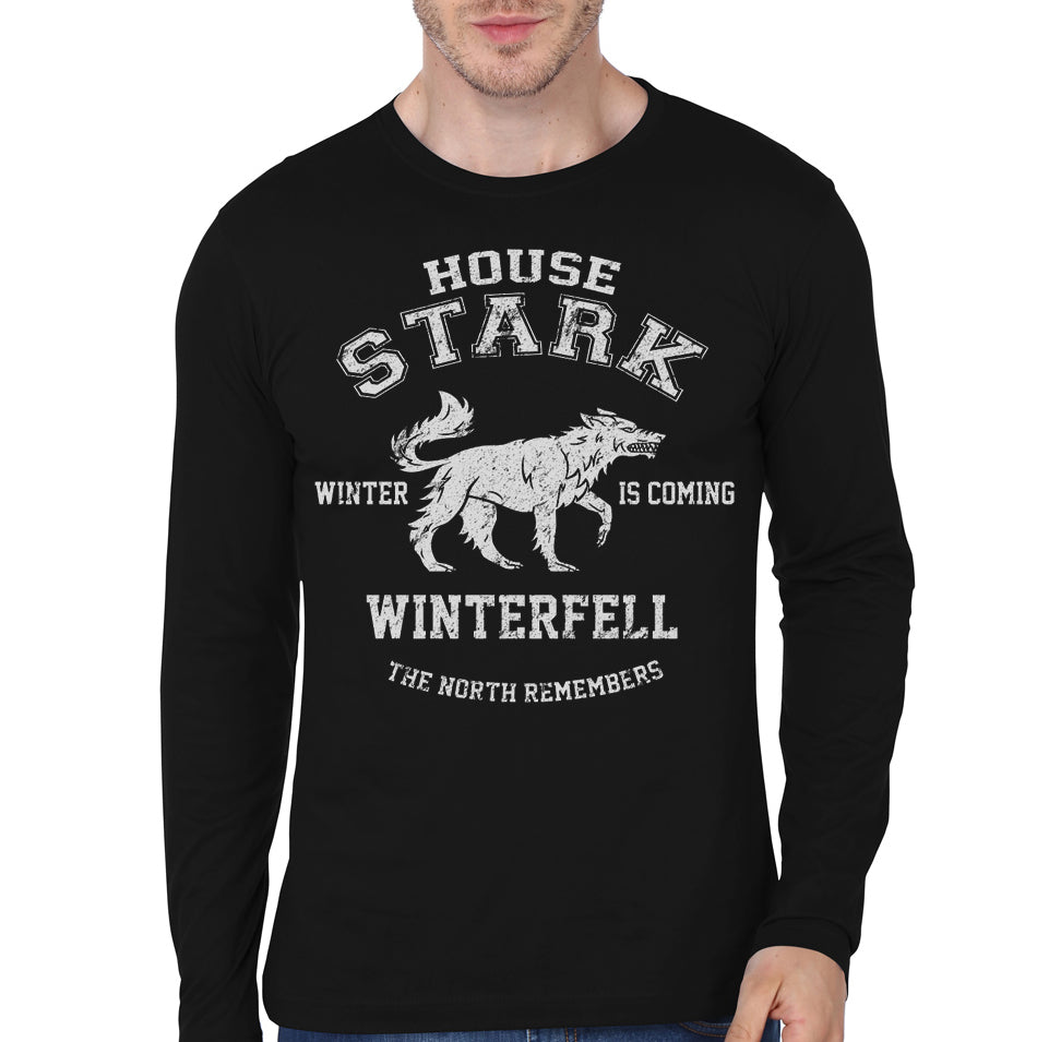 House Stark Black Full Sleeve Tee
