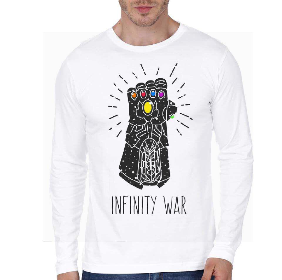Infinity War White Full Sleeve T-Shirt