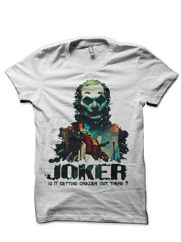 Joker Half Sleeve White T-Shirt