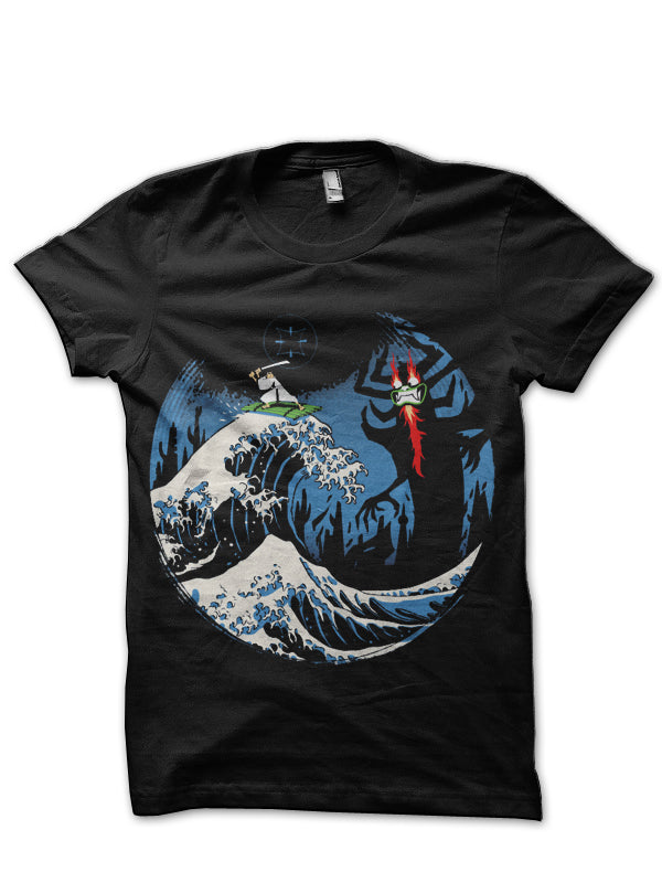 The Great Battle – Samurai Jack Black T-Shirt