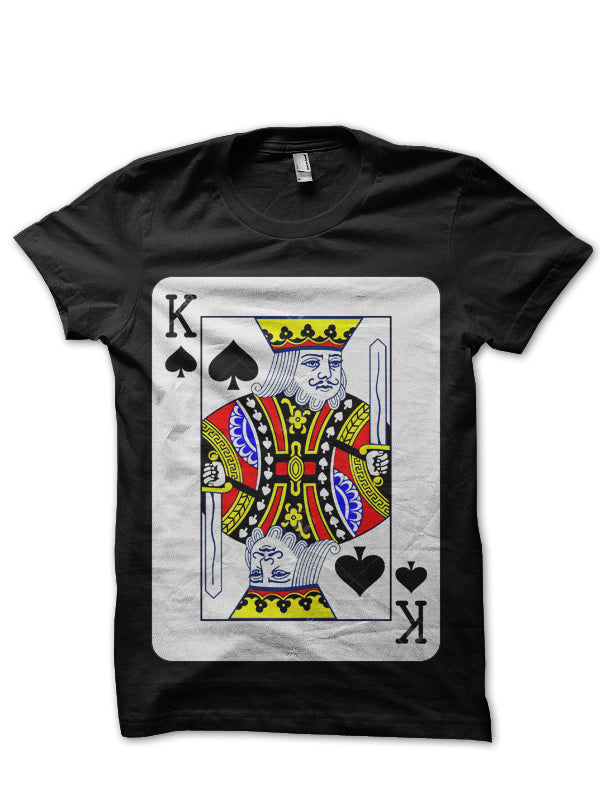King Of Spades Card Black T-Shirt