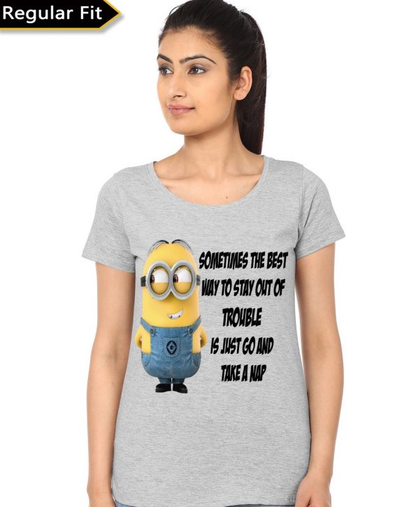 Minion Girl’s Grey T-Shirt