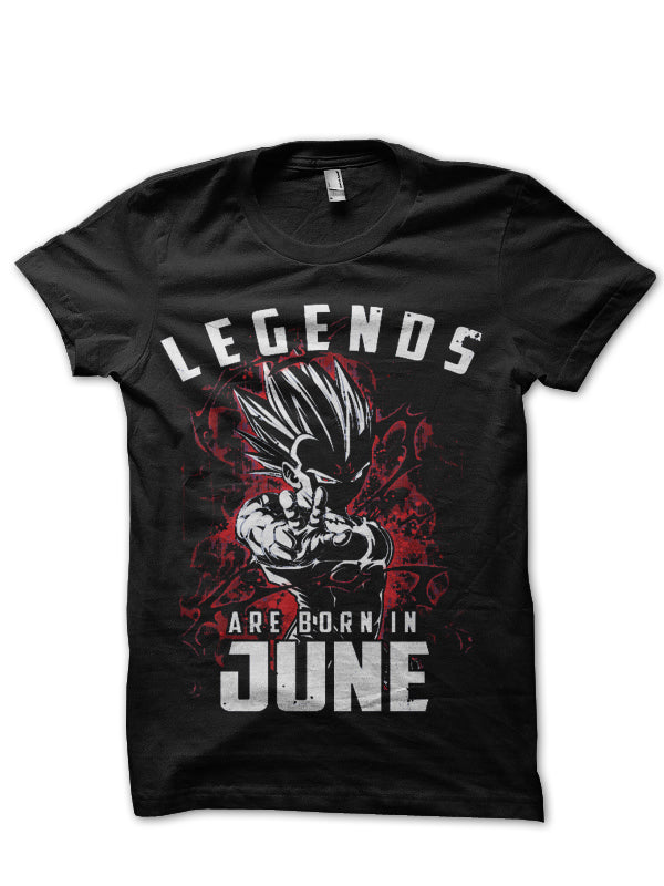 Super Saiyan- Legends Are Born In June Black T-Shirt