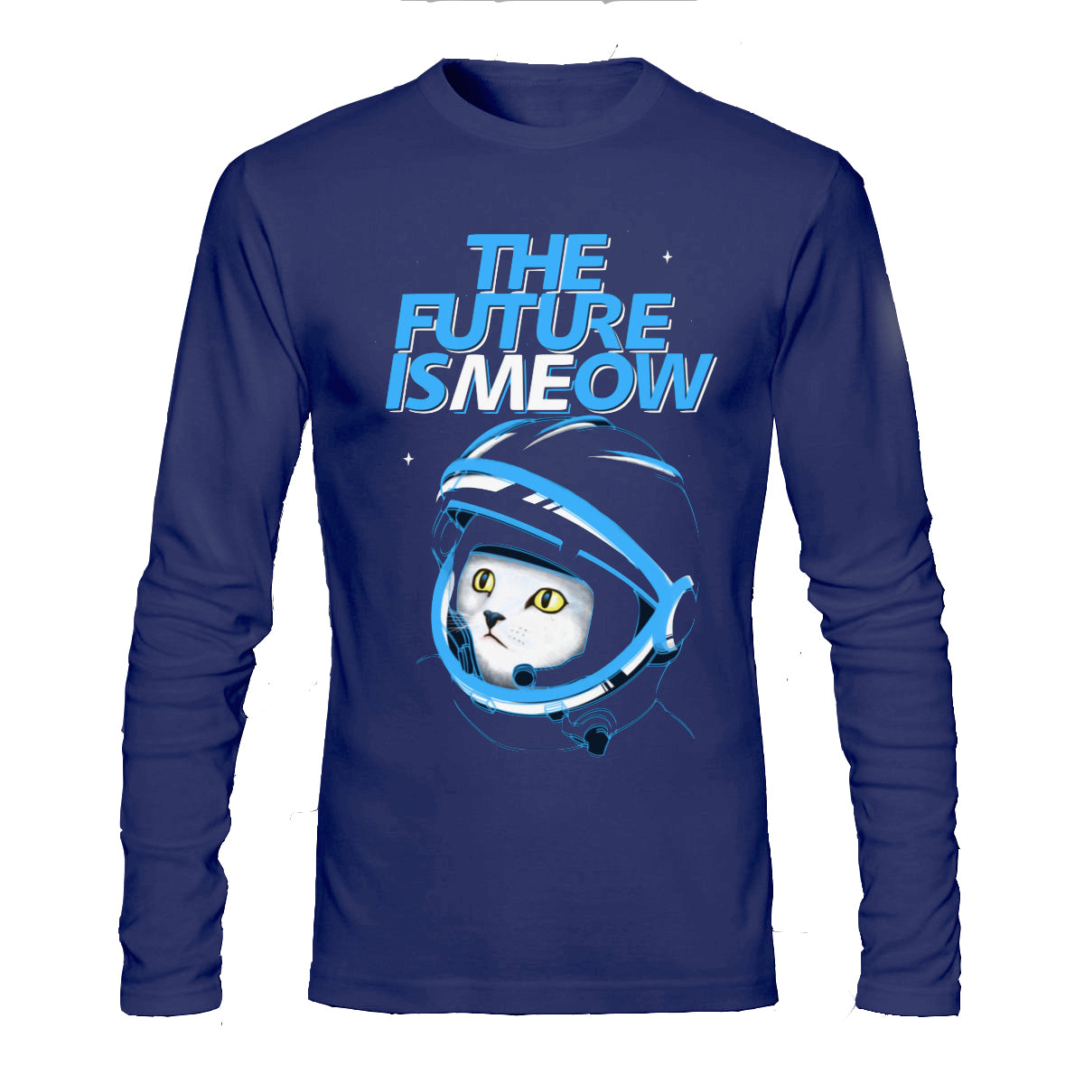 Meow Navy Blue Full Sleeve Tee