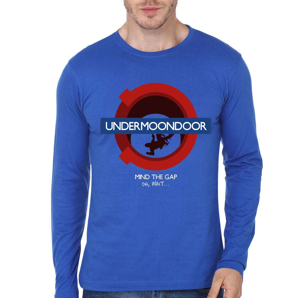 Mind The Gap Blue Full Sleeve Tee