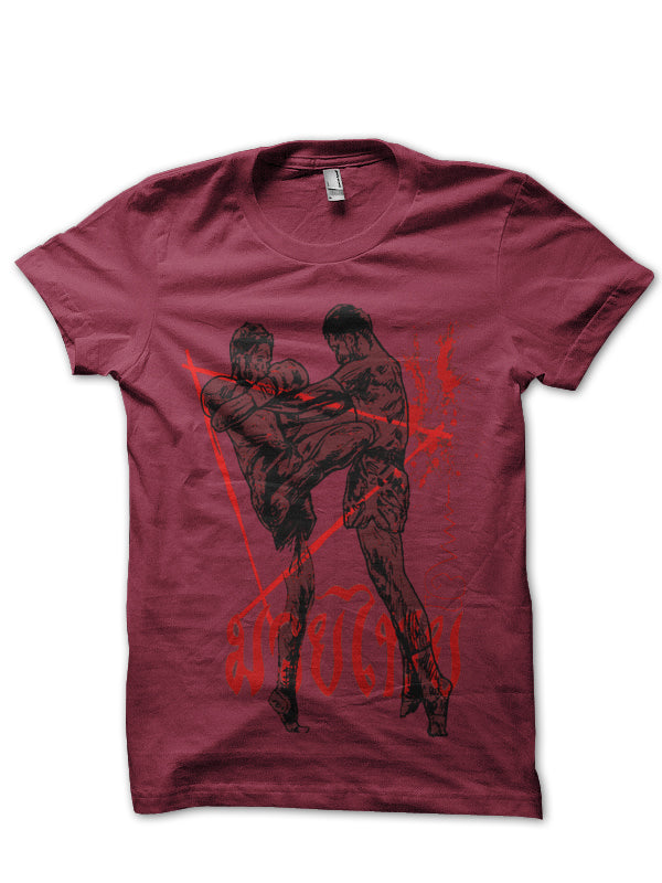 Muay Thai Maroon T-Shirt