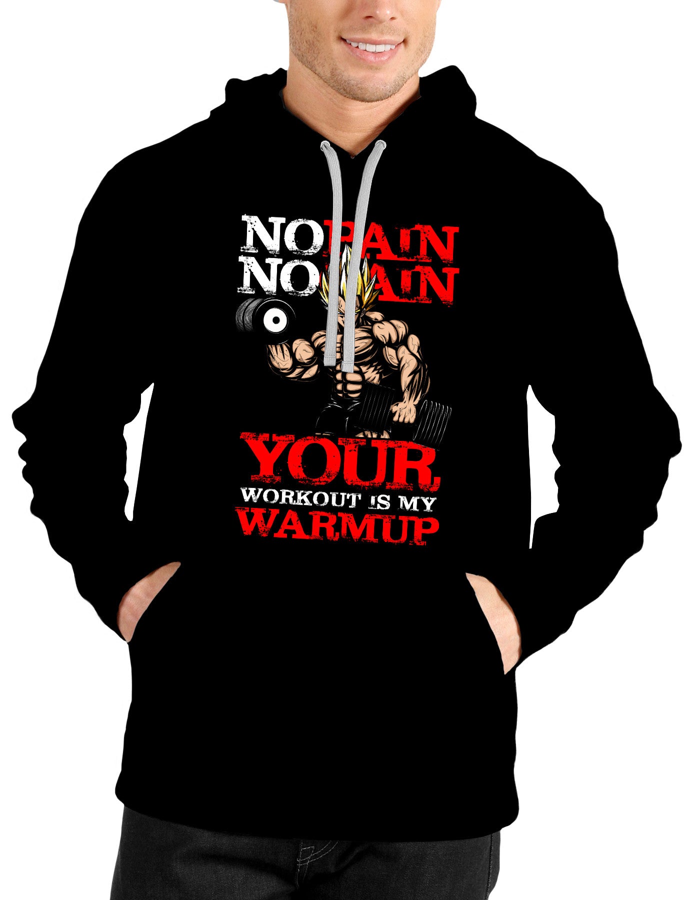 No Pain No Gain – Your Workout Is My Warmup Black Hoodie