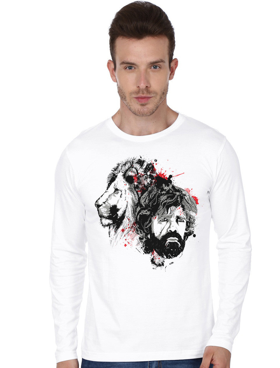 My Lion Peter Dinklage White Full Sleeve T-Shirt