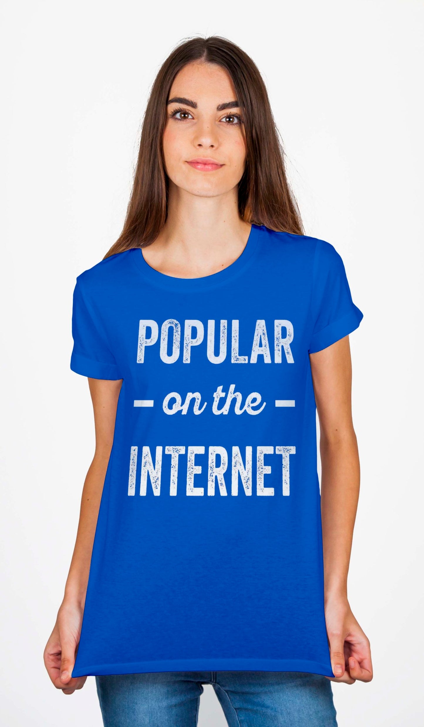 Popular On Internet Blue T-Shirt