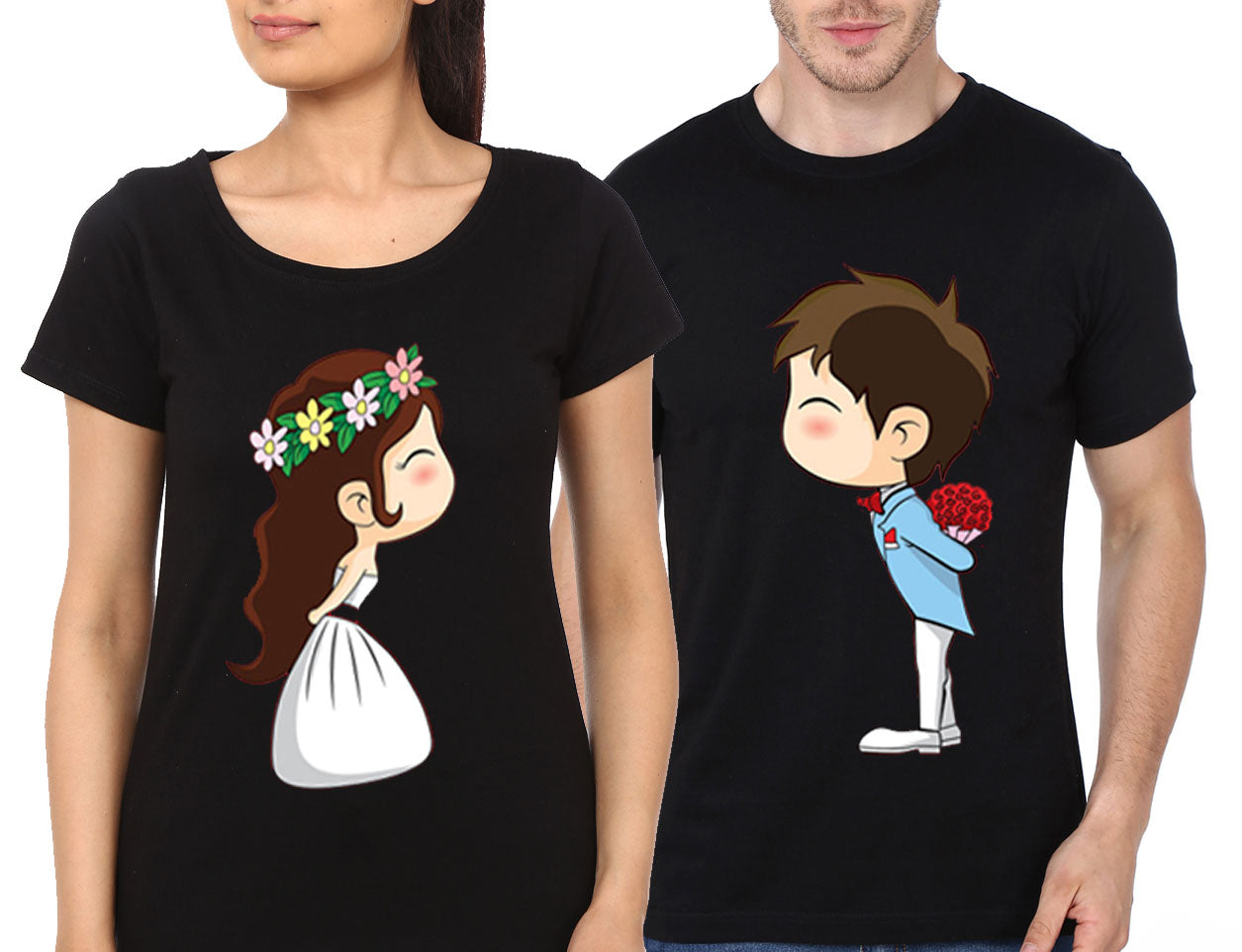 Prince And His Princess Black Couple T-Shirt