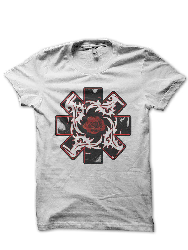 Red Hot Chili Peppers Half Sleeve White T-Shirt