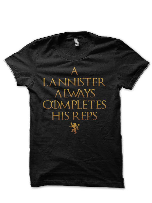 Lannister Always Completes Black T-Shirt