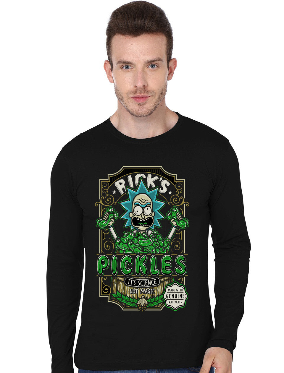 Rick’s Pickles Black Full Sleeve T-Shirt